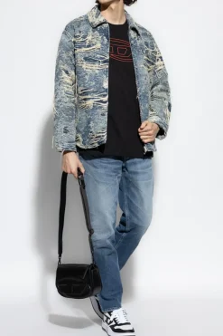 Diesel CZARNY T-shirt `T-ADJUST-BIGOVAL`