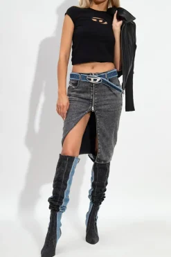 Diesel CZARNY T-shirt ‘T-ANGIE’