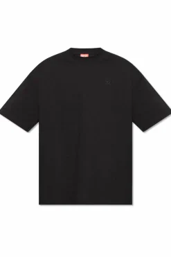 Diesel CZARNY T-shirt ‘T-BOGGY-MEGOVAL-D’