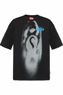 Diesel CZARNY T-shirt `T-BOXT-T7`