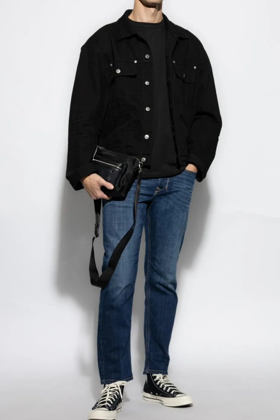 Diesel CZARNY T-shirt `T-BOXT-R30`
