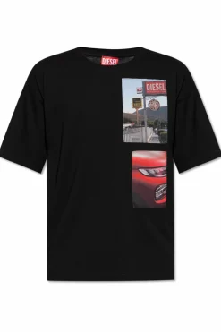 Diesel CZARNY T-shirt `T-BOXT-T3`