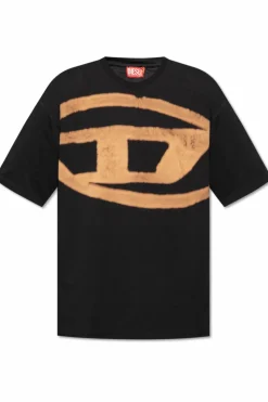 Diesel CZARNY T-shirt `T-BOXT-BLEACH`