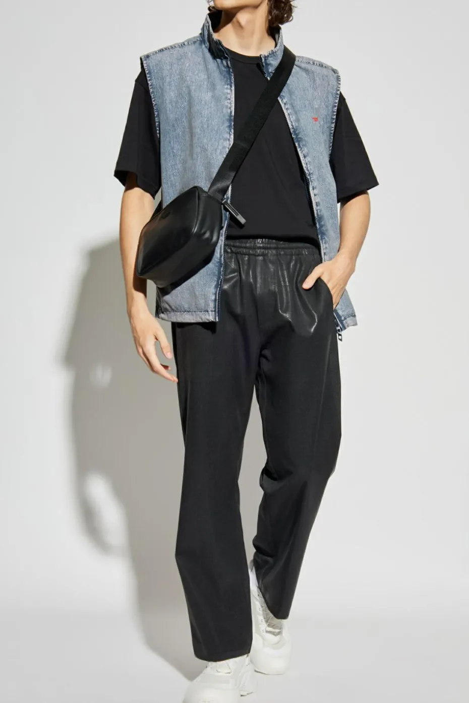Diesel CZARNY T-shirt `T-BOXT-T6`
