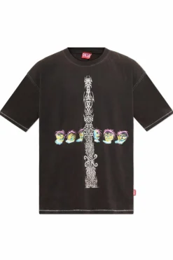 Diesel CZARNY T-shirt `T-BOXT-R4`