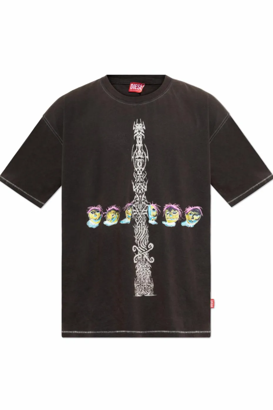 Diesel CZARNY T-shirt `T-BOXT-R4`