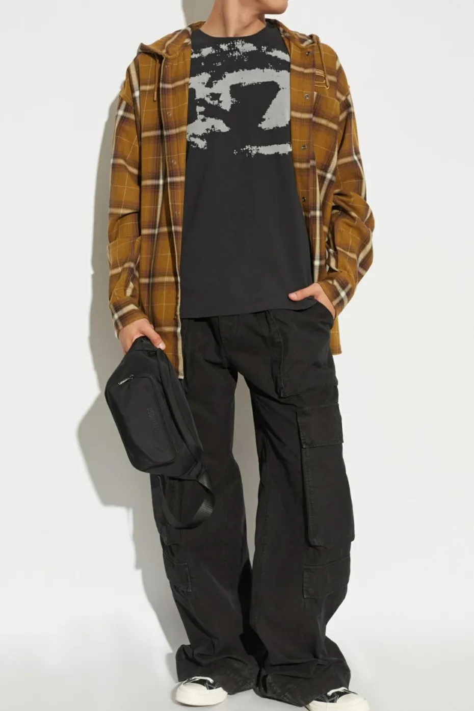 Diesel CZARNY T-shirt `T-BOXT-N14`