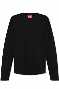 Diesel CZARNY T-shirt `T-BOXT-LS-INT` z długimi rękawami