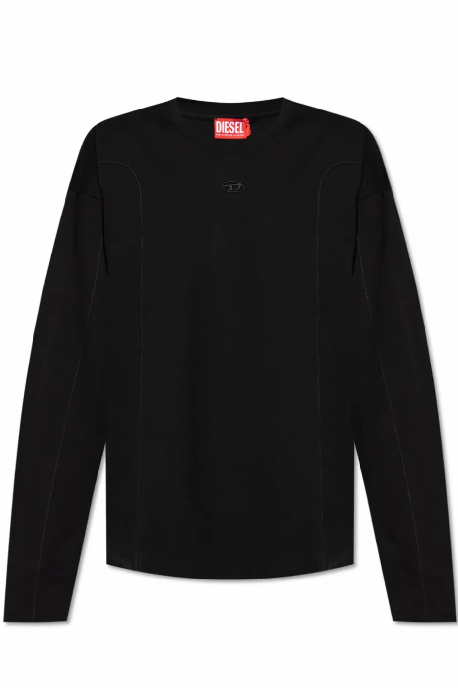 Diesel CZARNY T-shirt `T-BOXT-LS-INT` z długimi rękawami