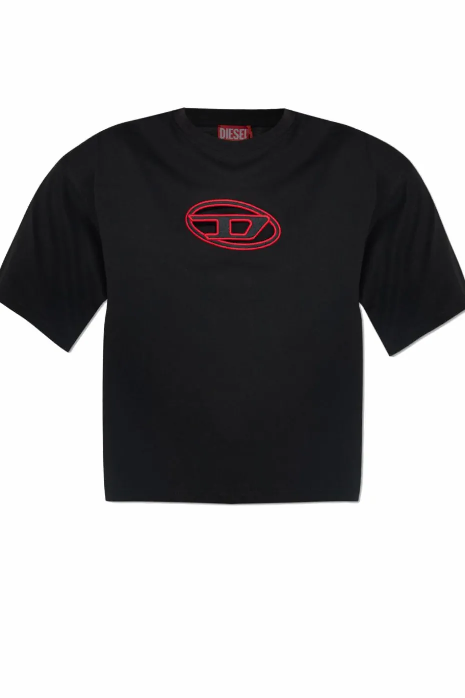 Diesel CZARNY T-shirt `T-BUXT-CROP-OD`