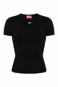 Diesel CZARNY T-shirt `T-ELE-LONG-D`