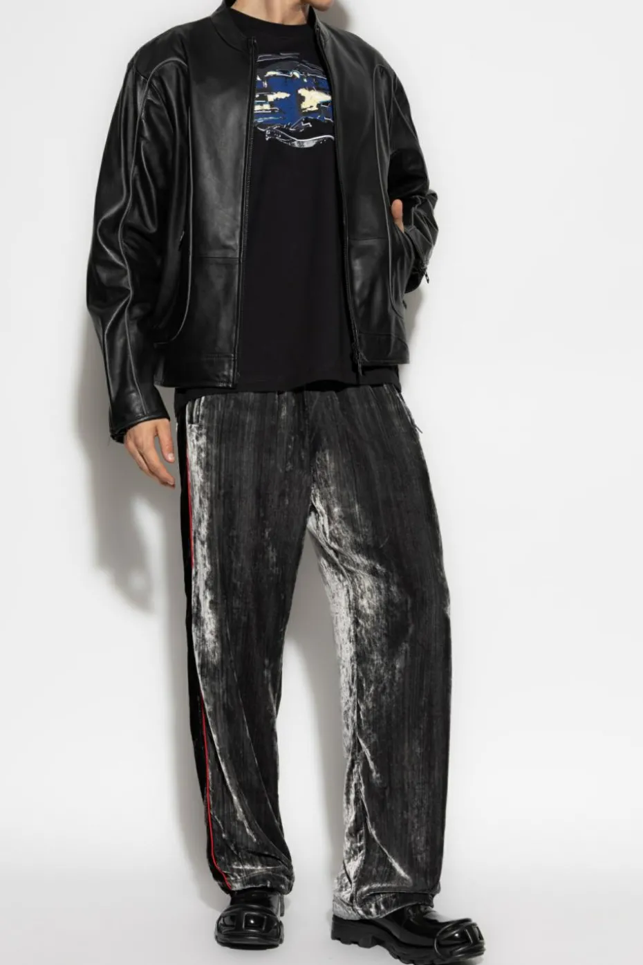 Diesel CZARNY T-shirt `T-NORM-T11`