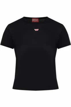 Diesel CZARNY T-shirt `T-UNCUTIE-LONG-D`