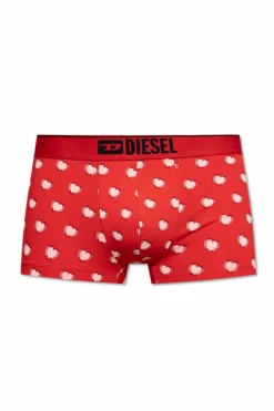 Diesel CZERWONY Bokserki z nadrukiem `DAMIEN BOXER-SHORTS`