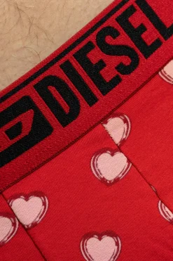 Diesel CZERWONY Bokserki z nadrukiem `DAMIEN BOXER-SHORTS`