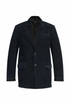 Diesel GRANATOWY Jeansowa marynarka `D-REGER-D`