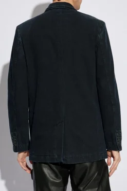 Diesel GRANATOWY Jeansowa marynarka `D-REGER-D`