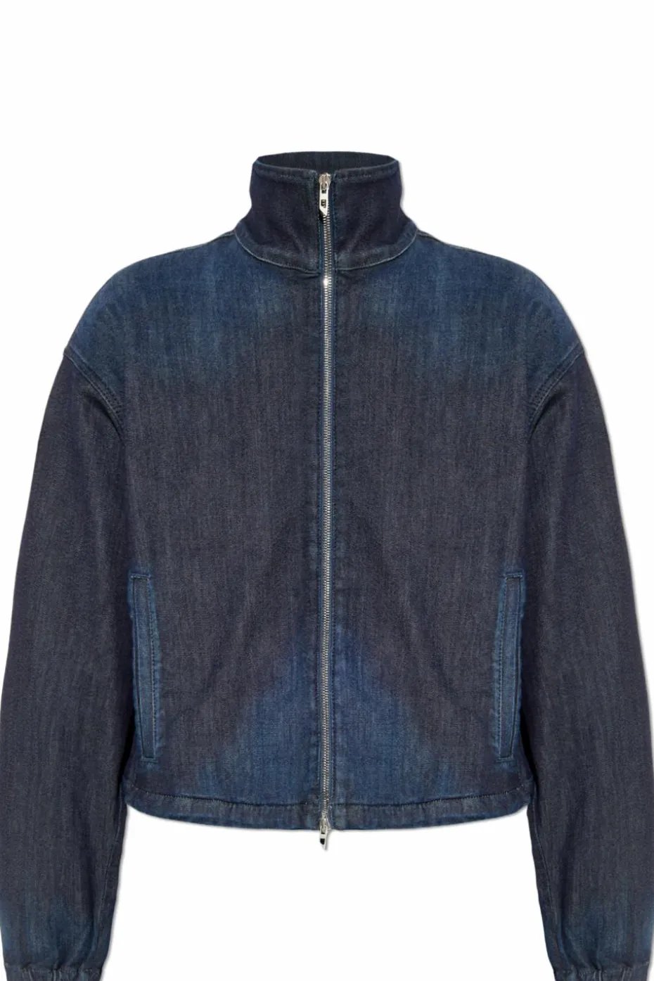 Diesel GRANATOWY Jeansowa kurtka `DE-SANDERZ`