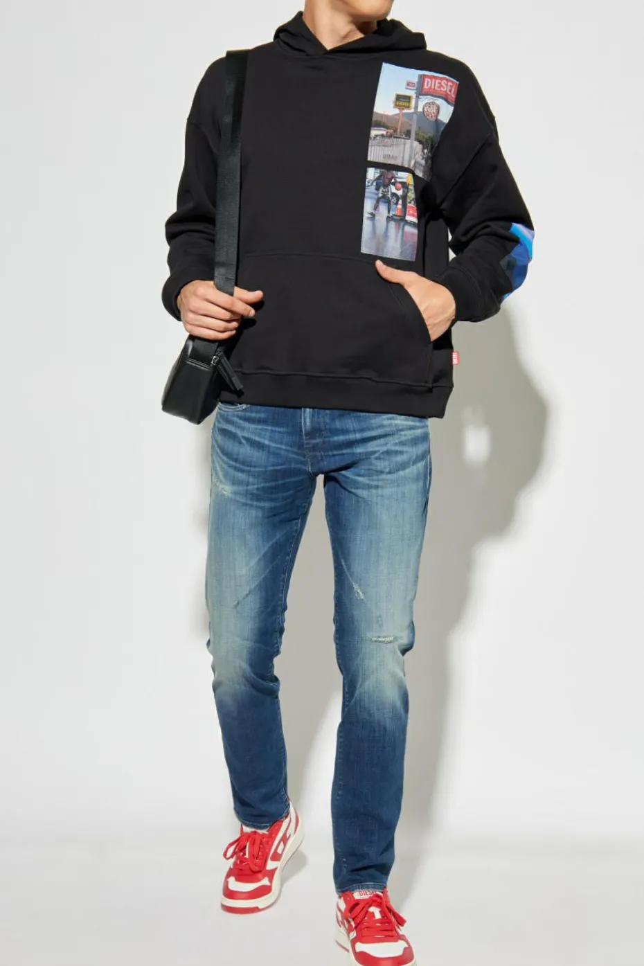 Diesel GRANATOWY Jeansy `2019 D-STRUKT`