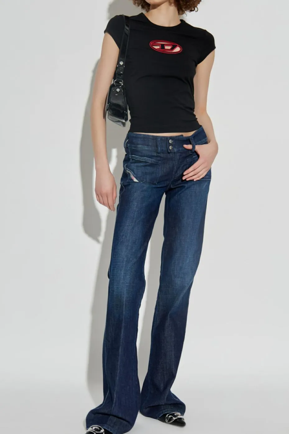 Diesel GRANATOWY Jeansy `D-HUSH`