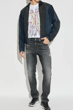Diesel GRANATOWY Kurtka jeansowa `D-BLENK-S`