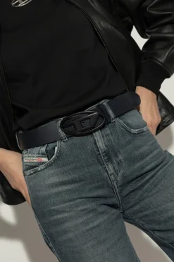 Diesel GRANATOWY Pasek `OVAL D LOGO B`
