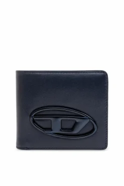 Diesel GRANATOWY Skórzany portfel `HOLI-D BI FOLD`