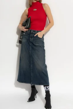 Diesel GRANATOWY Spódnica `DE-PAGO-MID-RE`