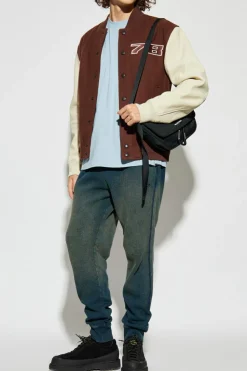 Diesel GRANATOWY Spodnie dresowe `P-WAFY`