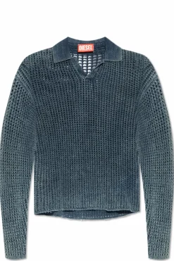 Diesel GRANATOWY Sweter `K-SQUARED`