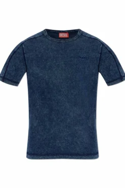 Diesel GRANATOWY T-shirt `T-ADJIND`