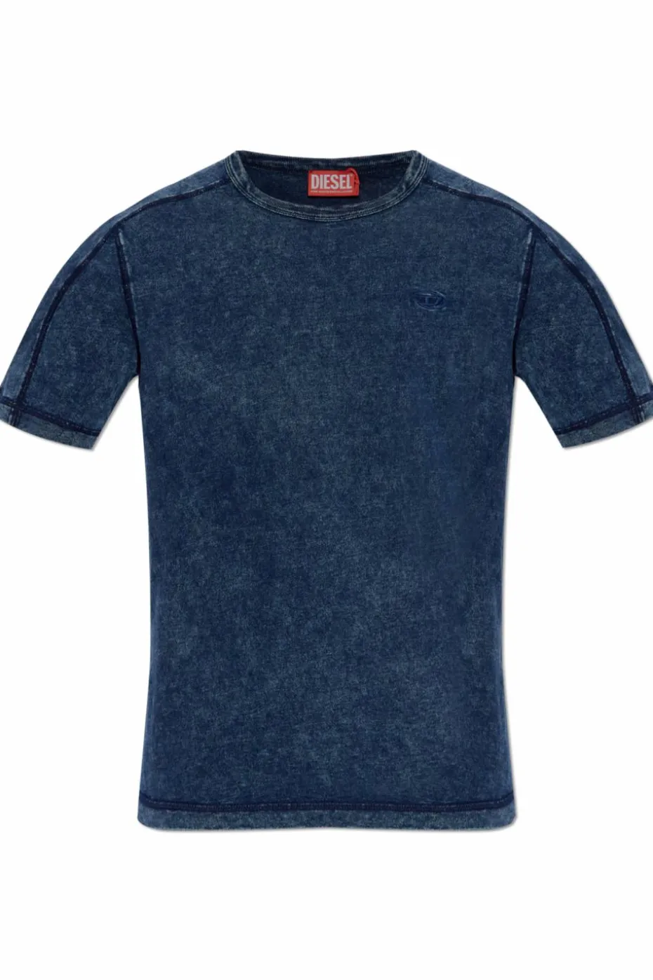 Diesel GRANATOWY T-shirt `T-ADJIND`