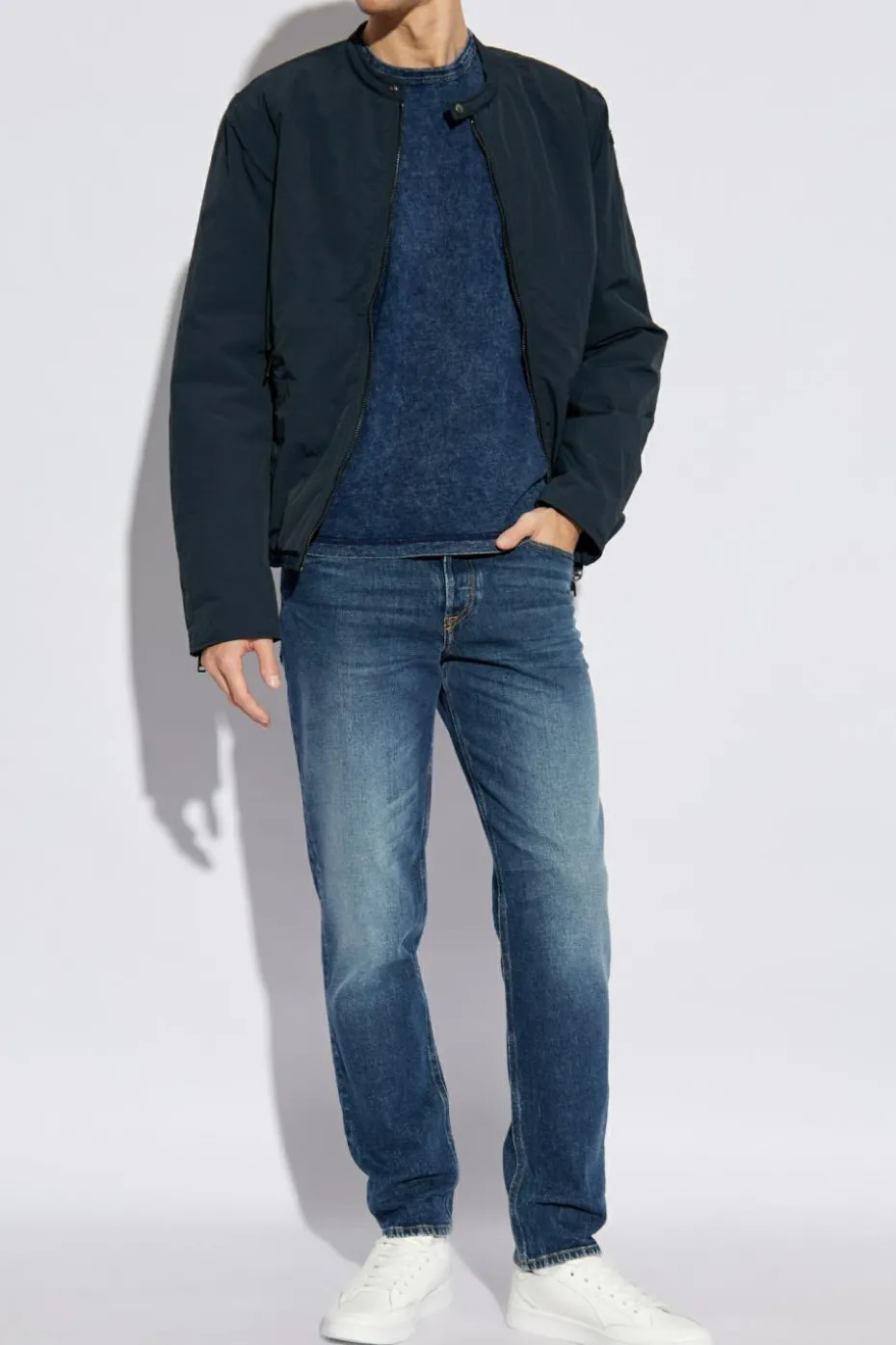 Diesel GRANATOWY T-shirt `T-ADJIND`