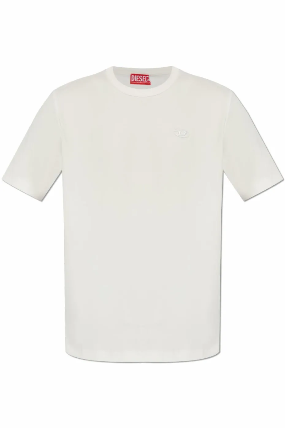 Diesel kremowy T-shirt `T-ADJUST-SLITS-R17`