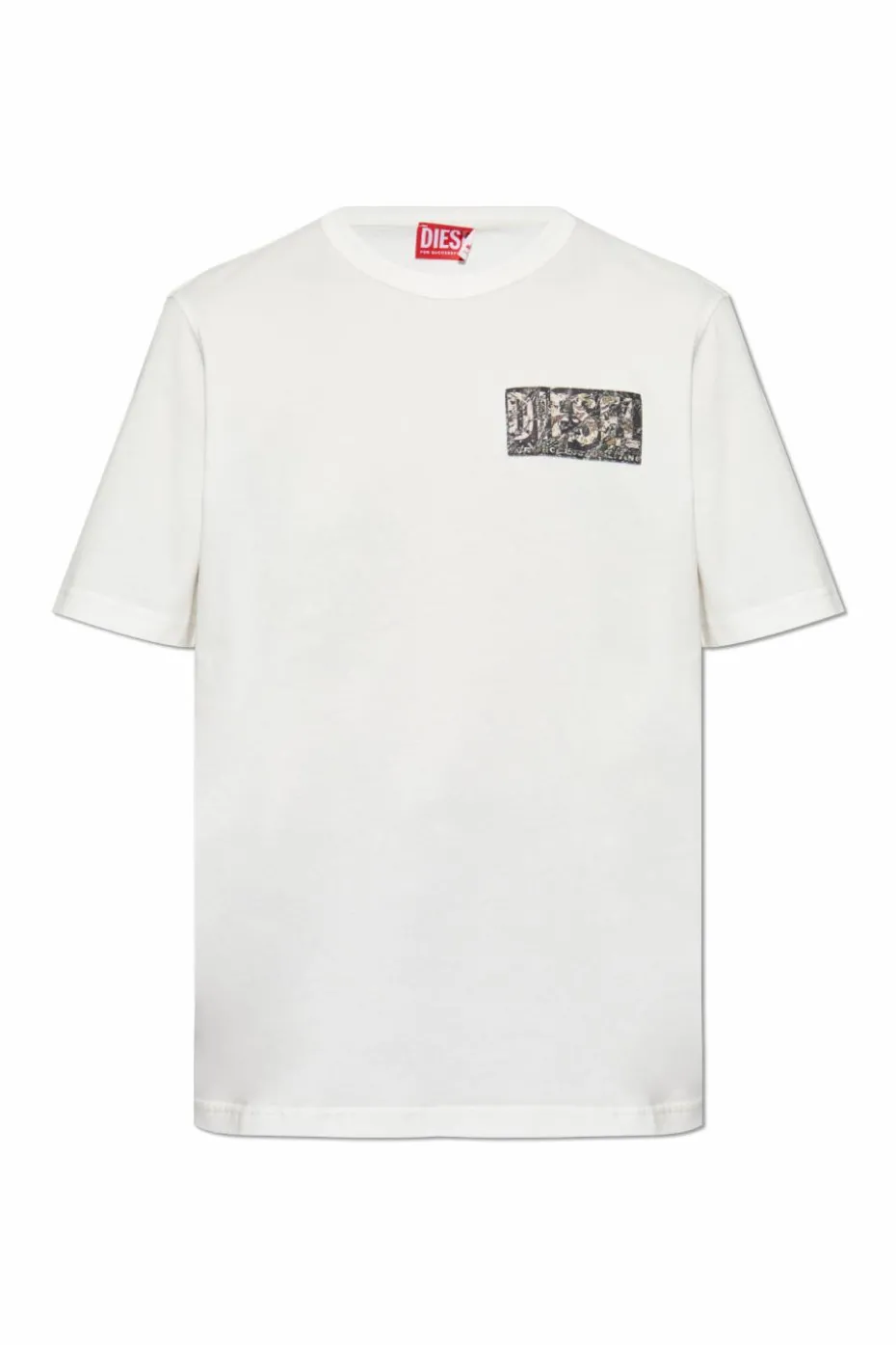 Diesel kremowy T-shirt `T-ADJUST-R19`