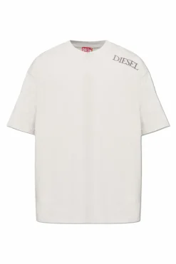 Diesel kremowy T-shirt `T-BOGGY-T5`