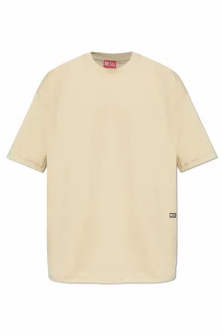 Diesel kremowy T-shirt `T-BOGGY-T2`