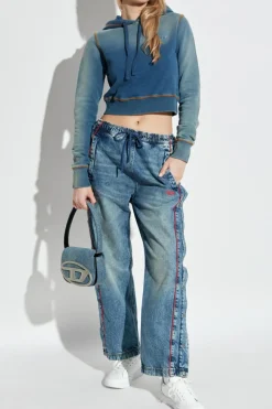 Diesel NIEBIESKI Bluza `F-SLIMMY-HOOD-Q1`