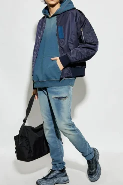 Diesel NIEBIESKI Bluza `S-BOXT-HOOD-R6`