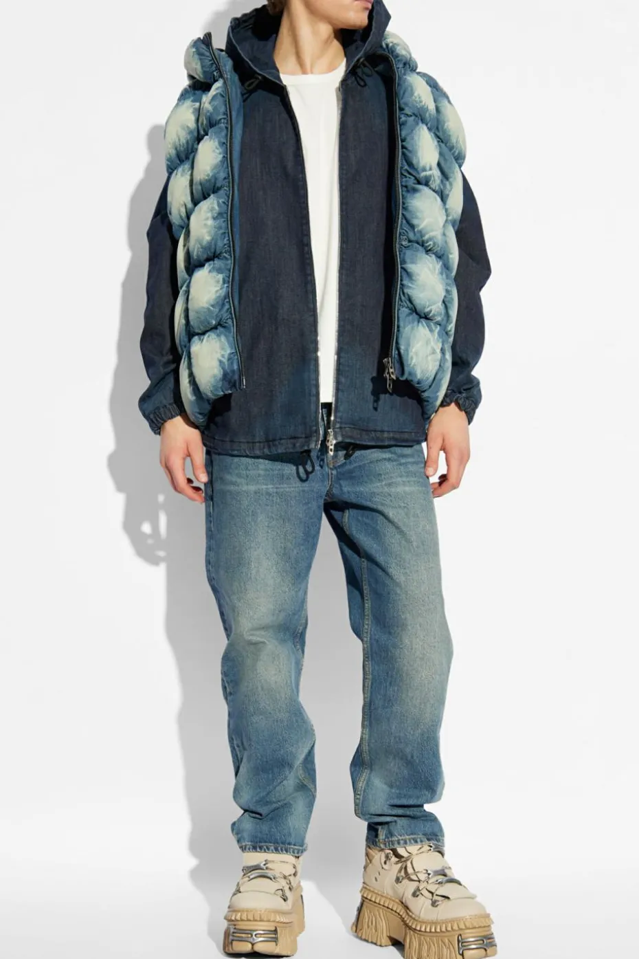 Diesel NIEBIESKI Jeansowa kurtka `D-WYNNY`