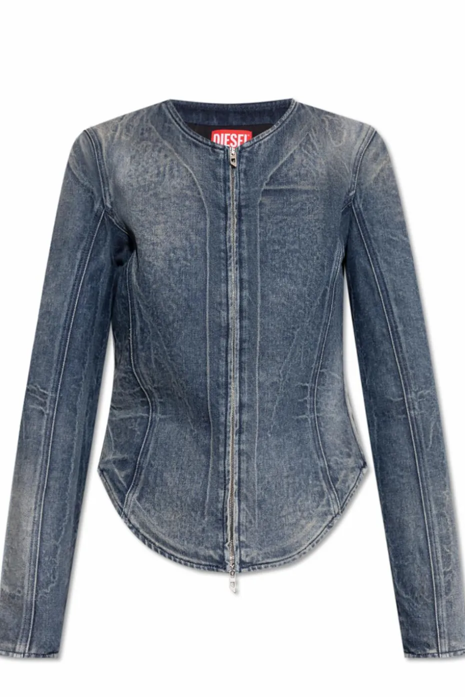 Diesel NIEBIESKI Jeansowa kurtka
