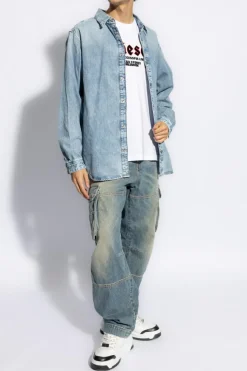 Diesel NIEBIESKI Jeansowa koszula ‘D-SIMPLY’