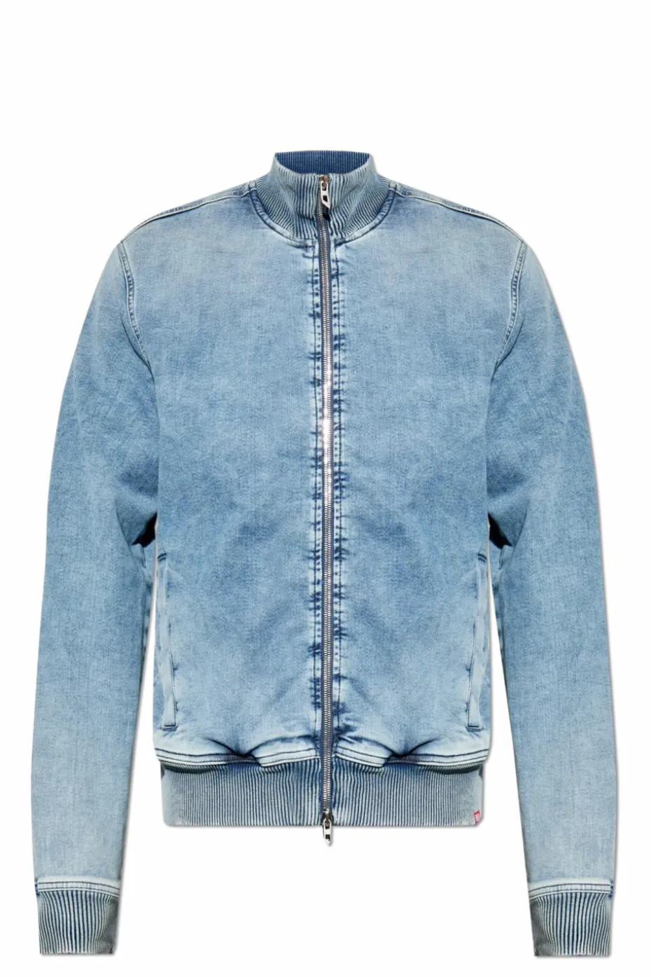 Diesel NIEBIESKI Jeansowa kurtka `D-BUZYE-S TRACK`