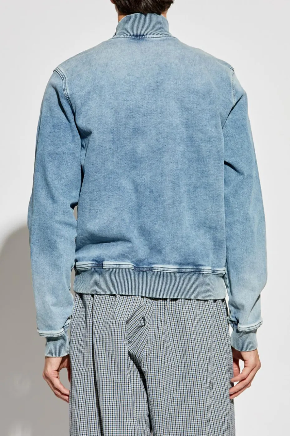 Diesel NIEBIESKI Jeansowa kurtka `D-BUZYE-S TRACK`
