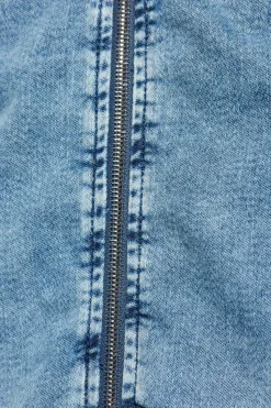 Diesel NIEBIESKI Jeansowa kurtka `D-BUZYE-S TRACK`