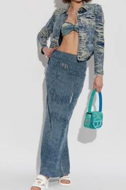 Diesel NIEBIESKI Jeansowy top `DE-OUCHY-S`