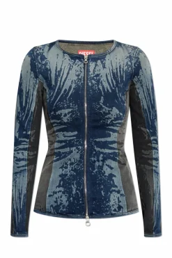 Diesel NIEBIESKI Jeansowy top `DE-GARY-S`