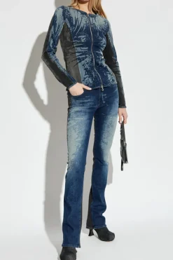 Diesel NIEBIESKI Jeansowy top `DE-GARY-S`
