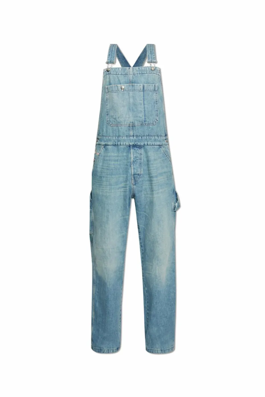 Diesel NIEBIESKI Jeansowy kombinezon `D-FRAMU-U`