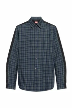 Diesel NIEBIESKI Koszula `S-SIMPLY-CHECK`
